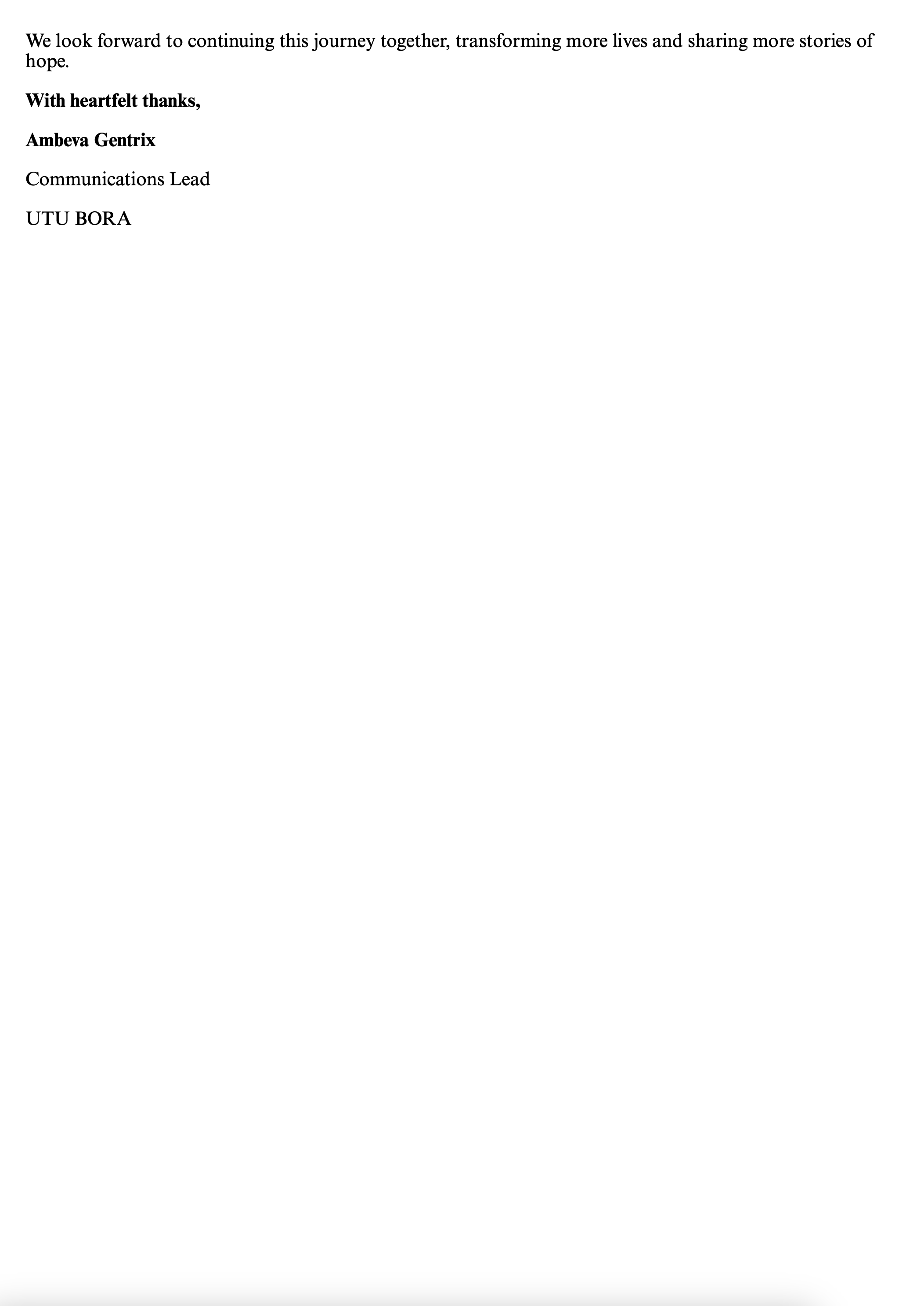Thanks Letter 2